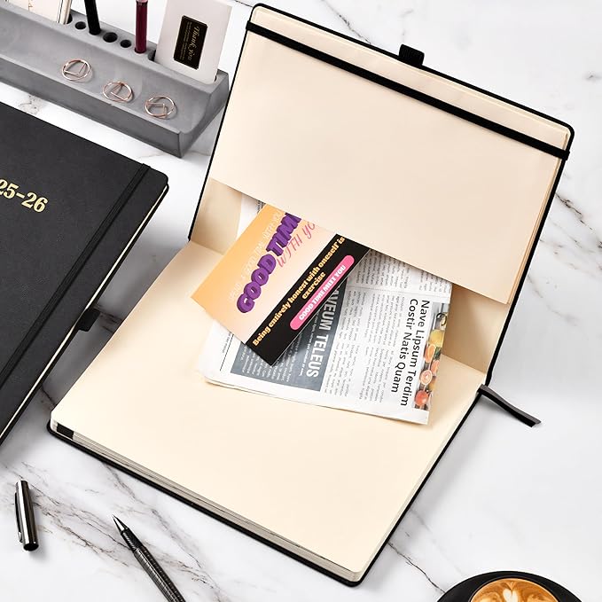 2025-2026 Planner - Academic Planner 2025-2026, Leather Weekly Monthly, Jul.2025 - Jun.2026, 9" x 11", Inner Pocket + Bookmarks+ Leather Hardcover