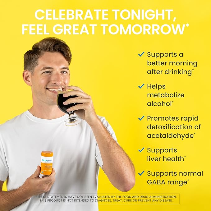 Himalaya PartySmart, One Capsule for a Better Morning, Plant-Based Liver Support for a Better Morning After Drinking, Clinically Studied, Non-GMO Project Verified, 28 Capsule Larger Size