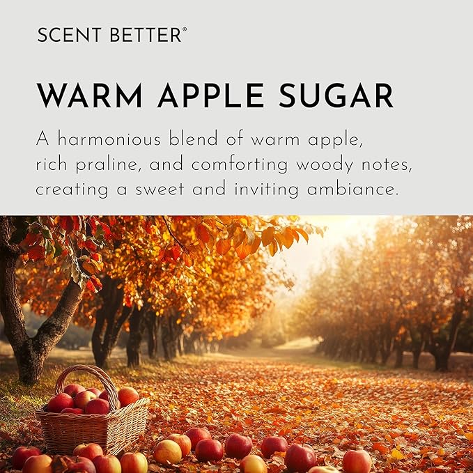 Scent Better Warm Apple Sugar Aroma Essential Oil Blend: an Aromatherapy Blend of Apple, Oakwood, and Praline for Ultrasonic Diffusers & Nebulizers (2 Fl Oz, 60 mL)