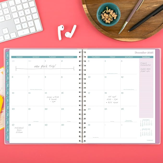 Cambridge 2026 Planner, Weekly & Monthly, 8-1/2" x 11", Large, Neo (1764-905-26)