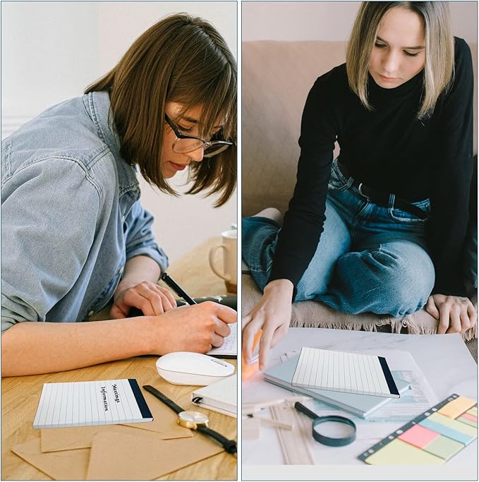 20 Pack Small Notepad, 3 x 5 Inch Ultra Quality Note Pads, Server Lined Papers and Desk Notepads for Office Supplies, Writing and Memo pads 30 Sheets Each