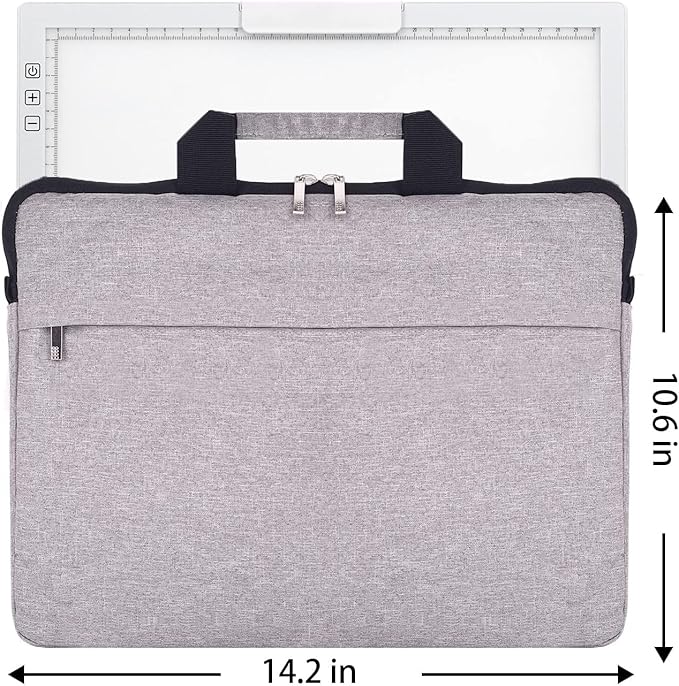 Rechargeable A4 LED Light Pad with Padded Case, YINGWOND Tracing Light Box w/Riser Stands and Paper Clip, 6 Levels of Brightness, Type-c Cable, Wireless Diamond Painting Light Board White