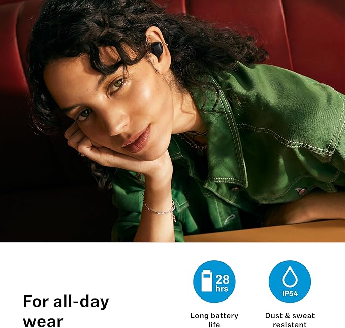 Sennheiser ACCENTUM True Wireless Earbuds - Crystal-Clear Sound with Hybrid ANC, Ergonomic Design, 28-Hour Battery Life, Touch Interface, White