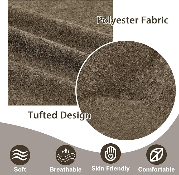 TANYOO Recliner Cushion Patent Dual Layer Fillings Chair Cushion for Elderly 20x20x4 Inches Extra Large Pad for Armchairs Booster Seat Cushions Pain Pressure Relief Brown