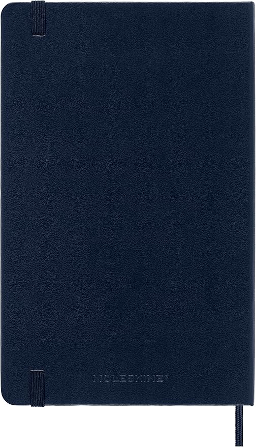 Moleskine Classic Notebook, Hard Cover, Large (5" x 8.25") Ruled/Lined, Sapphire Blue, 240 Pages