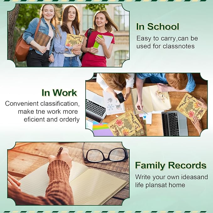 96 Sheets/192 Pages Vintage Lined Journal,Comes With Envelope Pocket Notebook Journal,Retro 3D Thorn Vine Rose Cover Hardcover Journal,Suitable As Travel Diary,A Notebook,Or Wedding Anniversary.