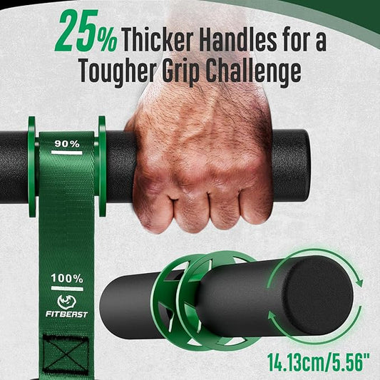 FitBeast Forearm Strengthener & Wrist Roller - Forearm Strength Trainer with Thickened Anti-Slip Grip Handles&Adjustable Strap, Perfect for Forearm Exercising, Boosting Grip Strength, Muscle Building