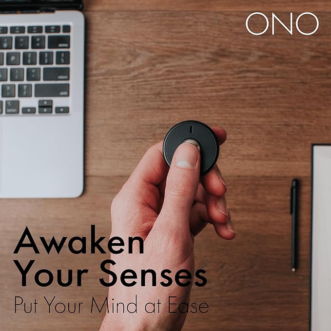 ONO Scroller- Handheld Fidget Toy for Adults | Help Relieve Stress, Anxiety, Tension | Promotes Focus, Clarity | Compact, Portable Design (Black - Aluminum)