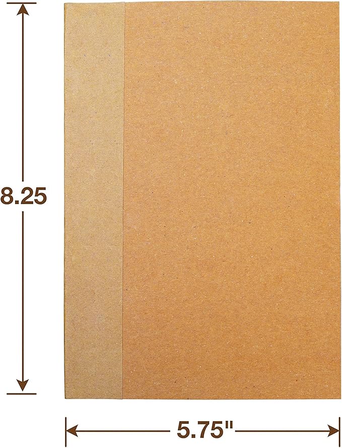 Dot Grid Journal Notebook Paper - by MOONSTER® for Refillable Leather Journals – A5 Hardcover 70gsm Dotted Notebooks for Work 8.25 x 5.75 Inches with 320 Page Refill Note Book and Helpful Bookmark