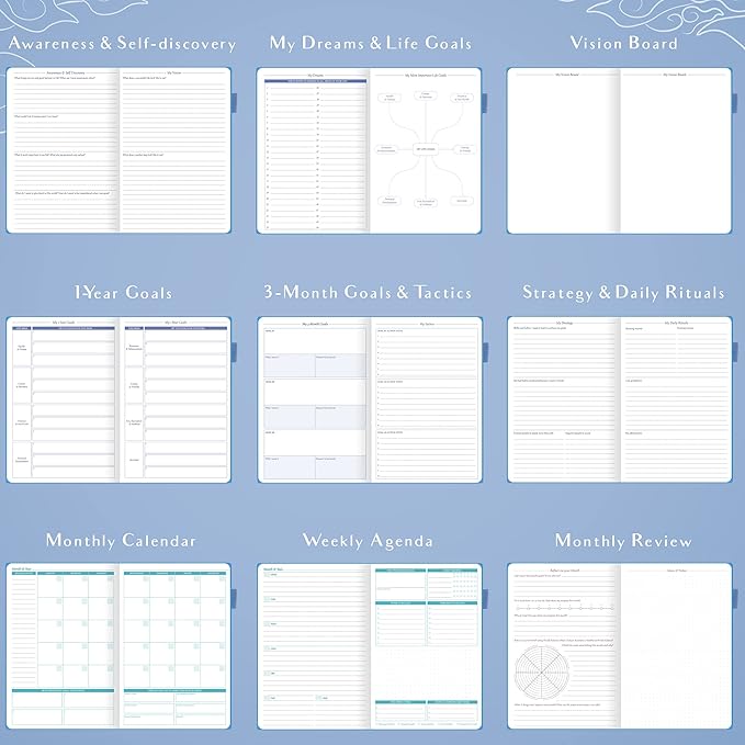 Legend Weekly Colorful Planner 2nd Edition – Undated Life & Work Agenda Journal for Time Management, Goal Setting, Productivity, Tasks & To Do Lists – A5 size, 5.8 ″ x 8.3″, Hardcover – Periwinkle