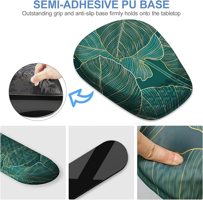 Mouse Pad with Wrist Rest, Comfortable Memory Foam Wrist Rest for Computer Keyboard, Ergonomic Mouse Pad Set for Easy Typing & Pain Relief for Office & Home, Green