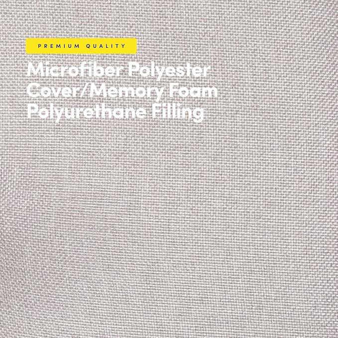 Sweet Home Collection Chair Cushion Memory Foam Pads Tufted Slip Non Skid Rubber Back U-Shaped 17" x 16" Seat Cover, 6 Count (Pack of 1), Light Gray