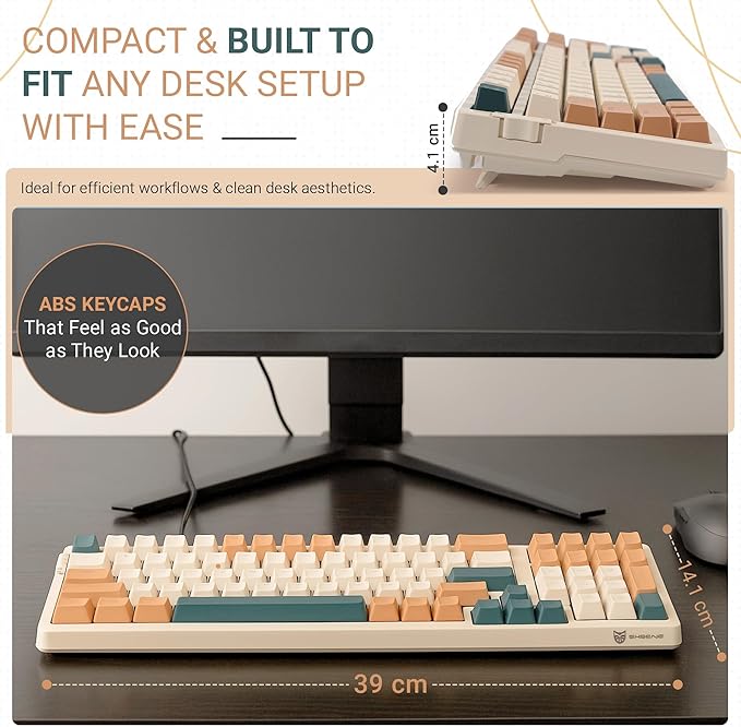 Qisan Wireless/Wired Mechanical Keyboard, Triple Mode 2.4G/USB-C/BT Wireless Gaming Keyboard, 100 Keys (98%) US Layout Brown Switch Rechargeable RGB Backlit Keyboards | Brown Combo