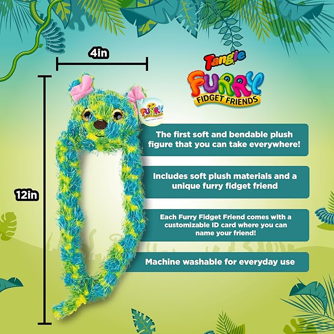 Tangle Furry Fidget Friends - New! Chay The Bear - Plush Tangle Fidget Toy Furry Friend - Magical, Creative Creatures from The Tanglonia Universe - Take Your Furry Fidget Friend with You Everywhere!