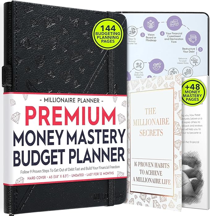 Budget Planner and Monthly Bill Organizer - Finance Planner, 12-Month Journey to Financial Freedom | Bill Payment Tracker Monthly Organizer, Money Saving & Expense Tracker | Undated Budgeting Journal