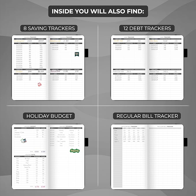 Clever Fox Budget Planner Pocket – Mini Expense Tracker Notebook. Monthly Budgeting Organizer, Finance Logbook & Accounts Book, Small (Black)