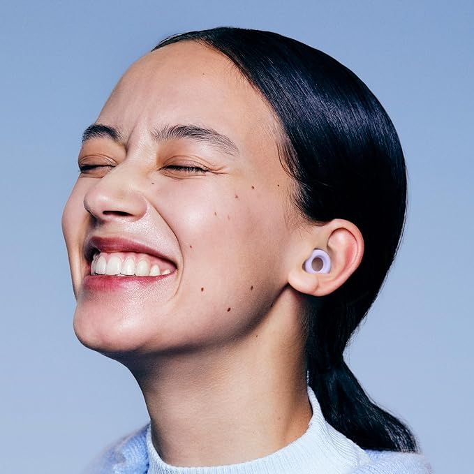 Loop Quiet Ear Plugs for Noise Reduction – Super Soft, Reusable Hearing Protection in Flexible Silicone for Sleep, Noise Sensitivity - 8 Ear Tips in XS/S/M/L – 24dB & NRR 14 Noise Cancelling - Violet