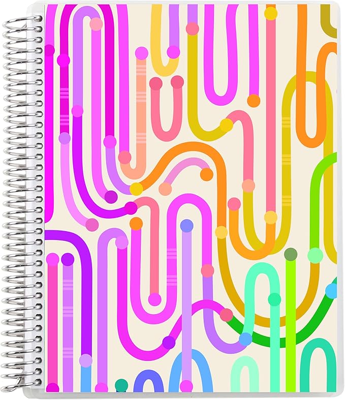 Erin Condren 7" x 9" Spiral Bound Dot Grid Journal Notebook, Bullet Journal with 160 Pages, Thick Paper for Planning, Sketching, Note Taking, Journaling and Organizing, Journey
