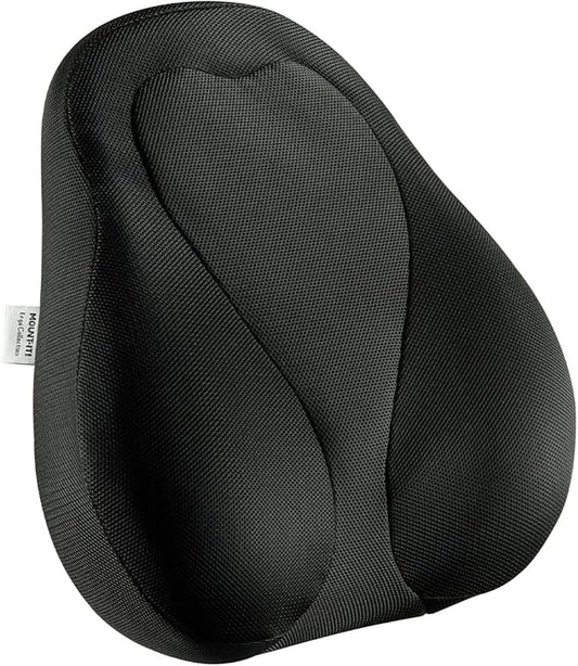 Mount-It! Office Chair Cushion, Lumbar Support Pillow for Office Chair, Back Support for Work, Office, Gaming with Memory Foam Filling for Back Pain Relief, Improve Posture, Black with Washable Cover