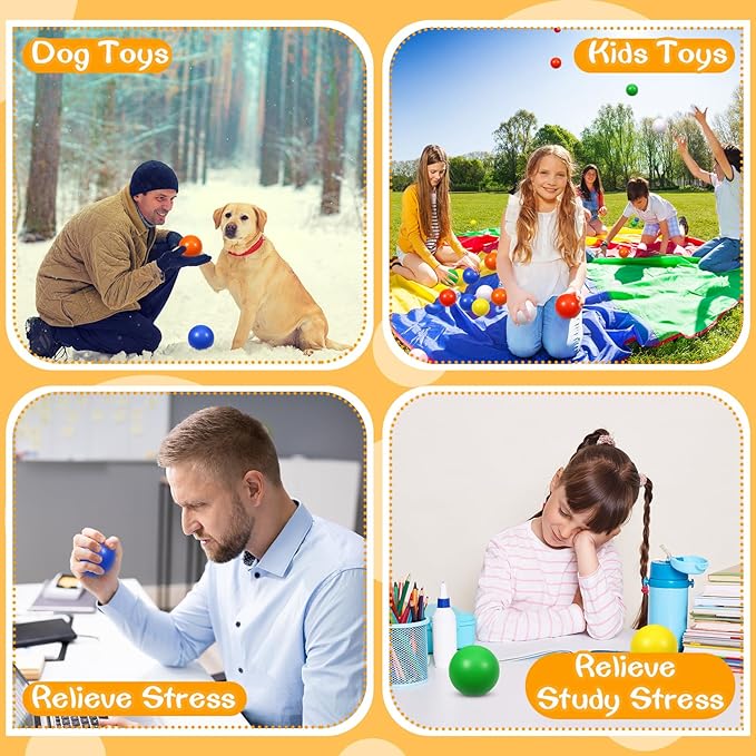 24 Pcs 6 Colors Foam Stress Ball Squeeze Stress Relief Balls for Kids and Adults Hand Exercise Sensory Relief Toys for Anxiety ADHD Autism （6 Colors）