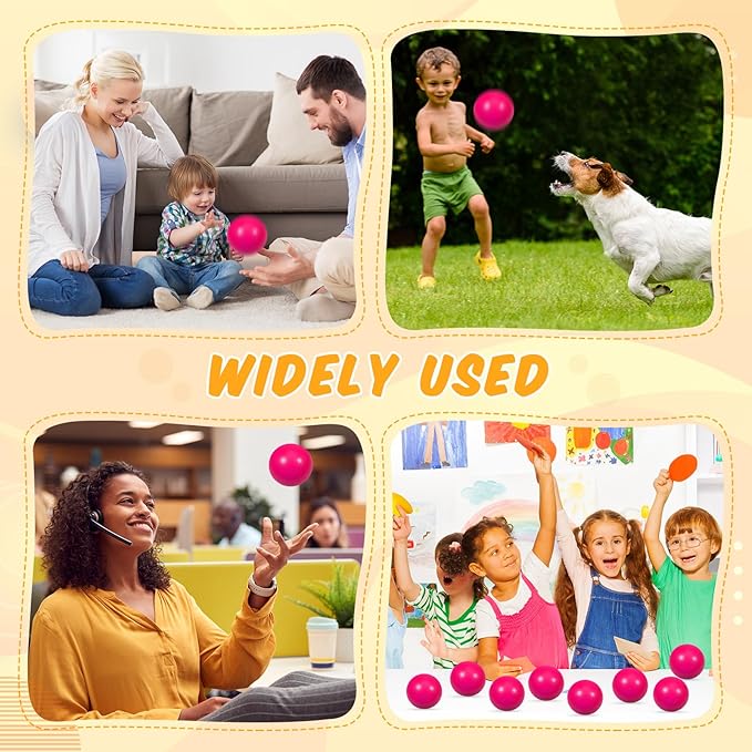 24 Pcs Rose red Foam Stress Ball Squeeze Stress Relief Balls for Kids and Adults Hand Exercise Sensory Relief Toys for Anxiety ADHD Autism （Rose red）