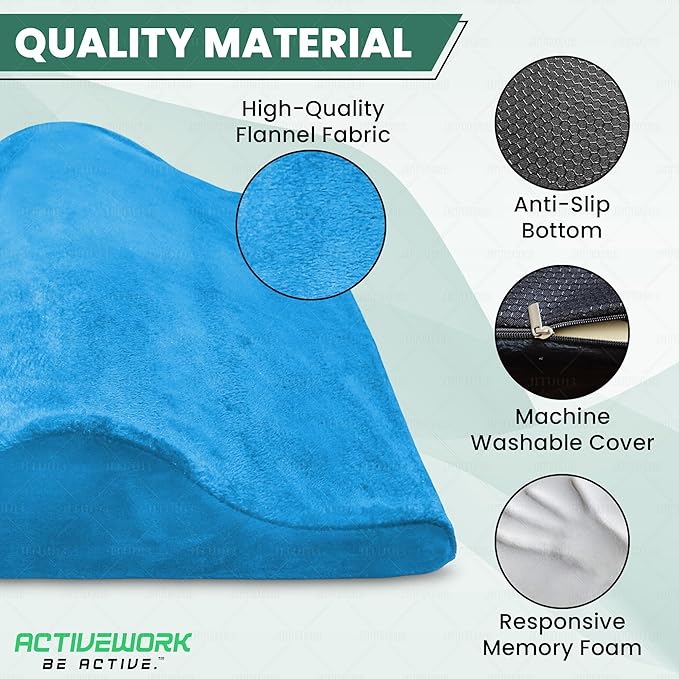 2-in-1 Portable Foot Rest Pro - Extra Large - Foot Rest & Foot Leg Exerciser - Improve Circulation & Relax Exercise Massage Foot Under Desk Work Office Chair, Gaming & Home (Blue)