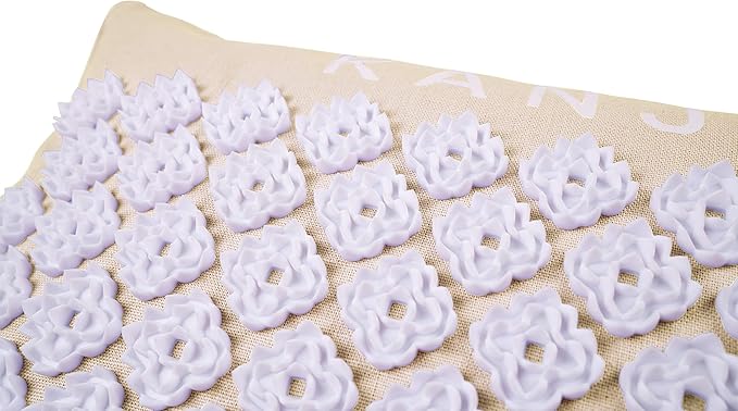 Kanjo Premium Unscented Acupressure Pillow - 100% Undyed Cotton Linen - Coconut Husk Fill - Relieves Back Pain and Neck Pain