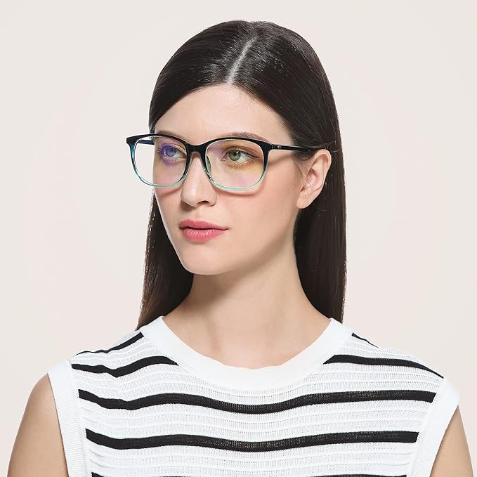 Cyxus Blue Light Blocking Glasses Women Men Computer Gaming Square Glasses UV400 Protection Anti Eyestrain