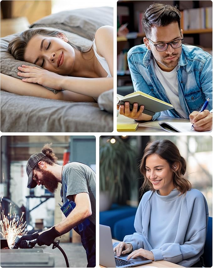 Ear Plugs for Sleeping - Noise Reduction Soft Silicone Earplugs, 2 Pairs Reusable Hearing Protection Earplugs for Noise Sensitivity, Sleep,Travel,Sound Reduction Noise Cancelling - Light Pink