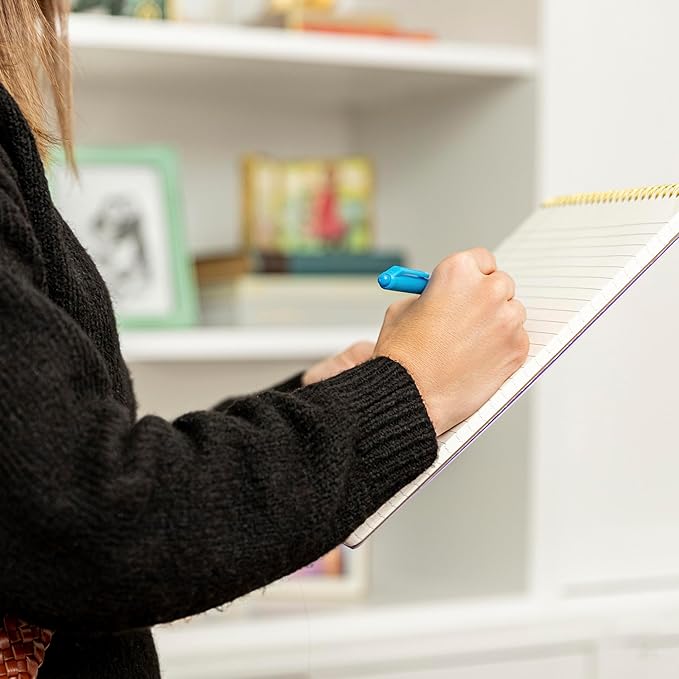 PAPERAGE Top Bound Spiral Notebook, 6 Pack, Lined Notepad, (Lavender/Blush/Light Grey), 70 Sheets (140 Pages) Per Notebook, Wide/Legal Ruled, 8.5 inches x 11 inches