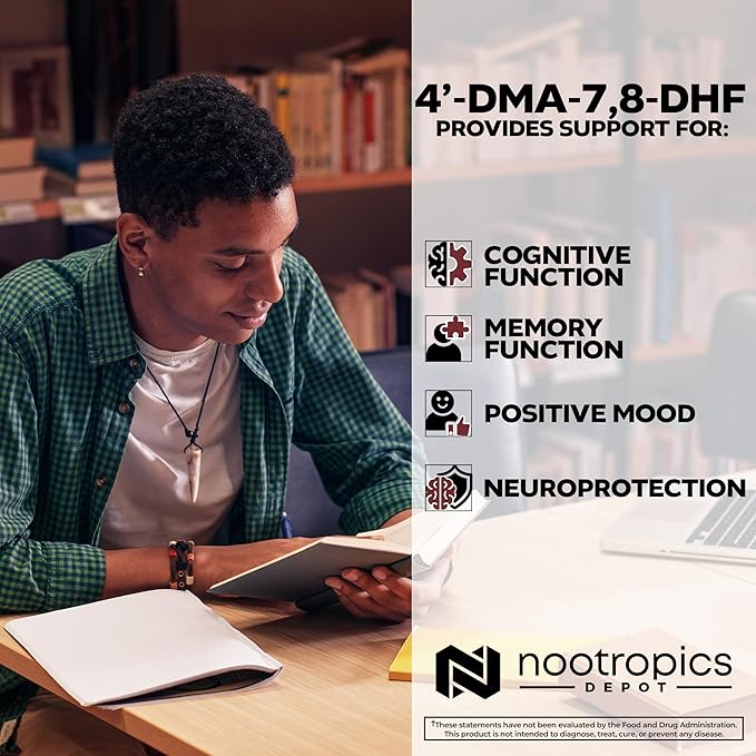 Nootropics Depot 4’-DMA-7,8-DHF Capsules | 10mg | 90 Count | 4'-DMA-7,8-Dihydroxyflavone