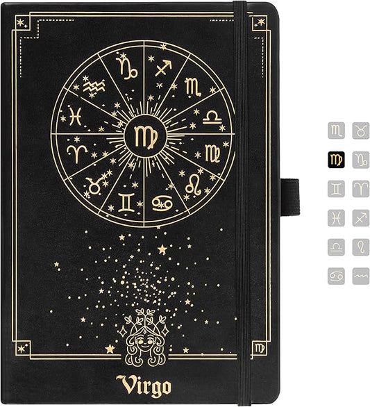 Virgo Zodiac Astrology Undated Monthly Weekly Daily Planner Journal A5 5.8" x 8.3" 160 Pages 100GSM Paper 2025 2026 2027 Holidays Calendar