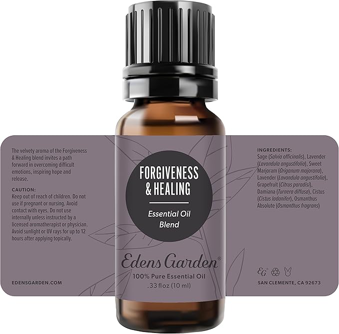 Edens Garden Forgiveness & Healing Essential Oil Blend- 100% Pure Premium Grade, Undiluted, Natural, Therapeutic, Aromatherapy, The Best for Diffusing, Candle, Laundry, Humidifiers 10 ml (.33 fl oz)