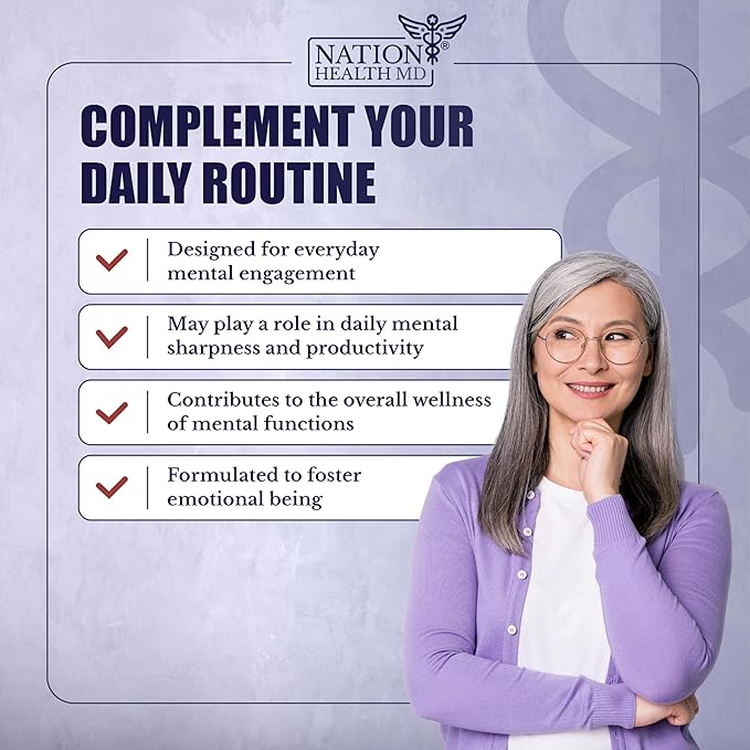 Cognilux - Brain Supplements for Memory and Focus - Nootropic Focus Supplement with Niacin, Vitamin B6, GABA and More - Memory Supplement for Brain, Brain Health, 60 Capsules