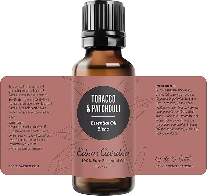 Edens Garden Tobacco Patchouli Essential Oil Blend- 100% Pure Premium Grade, Undiluted, Natural, Therapeutic, Aromatherapy, The Best for Skin, Candle, Humidifiers 30 ml (1 fl oz)