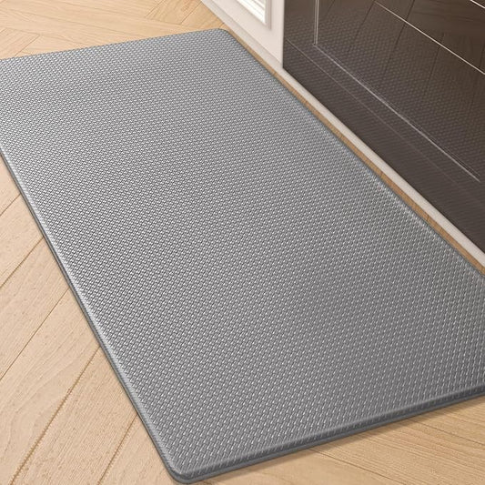Color&Geometry Anti Fatigue Cushion Kitchen Mat for Floor -17"x29",Easy Clean, Water & Oil Proof, Anti Slip, Foam Rubber Runner Rug for Front Sink Comfort Standing,Grey