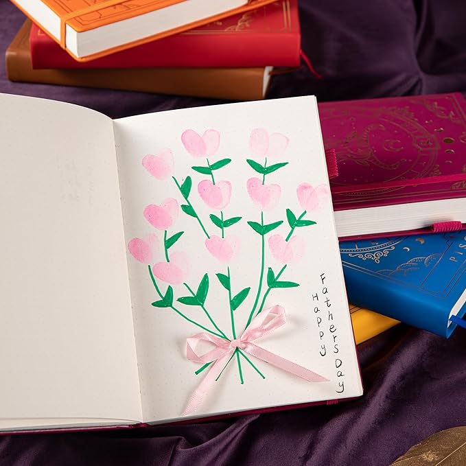 TIEFOSSI Constellations Dotted Journal Notebook-A5 Writing journals with 100gsm 400pages Paper, Hardcover Bullet Organizers Notebook for Women, Men, Teens (Virgo)