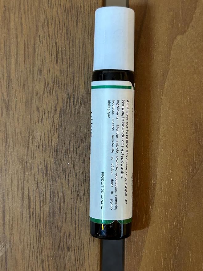 Migraine Relief Roll-On, Made with Peppermint, Lavender, Eucalyptus, & Other Aromatherapy Essential Oils, for Headaches, and Sore Muscles