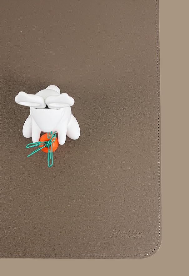 Dual-Sided Leather Desk Pad,Blotter for Laptop Computer,Mouse Pad,Writing,Drawing,Arts and Craft Mat (17"x24", Khaki)