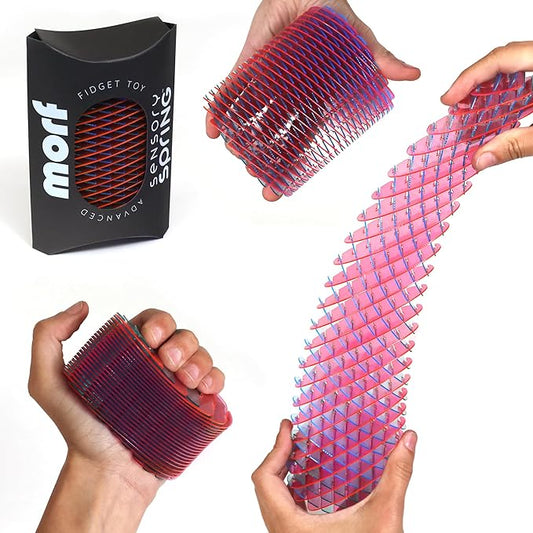Morf Fidget Sensory Spring Berry – Bendy Elastic Fidget Toy for Kids and Adults, Dynamic Spring Toy with Color Transitions, Perfect for Sensory Play, Calming Stress Relief