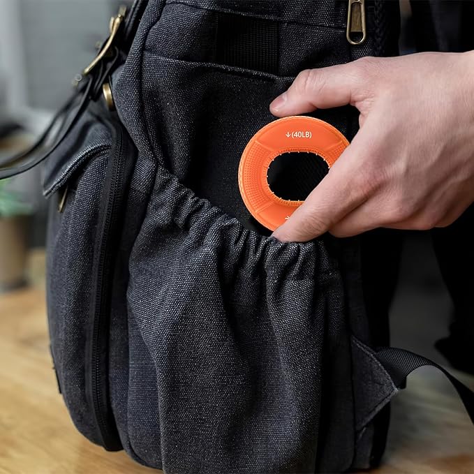 Hand Grip Strengthener Rings - 4 Pack Finger Exerciser Grip Strength Trainer Silicone Squeezer Gripper for Muscle Strengthening Training Forearm Grip Workout Stress Relief Rehabilitation 30LB-80LB