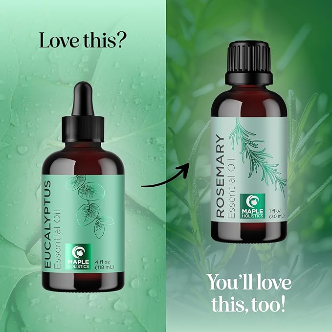 Pure Eucalyptus Essential Oil 4oz Invigorating Home Spa Aromatherapy and Natural Bath Oil - Eucalyptus Oil for Diffuser Dry Scalp Care and DIY Skin Care