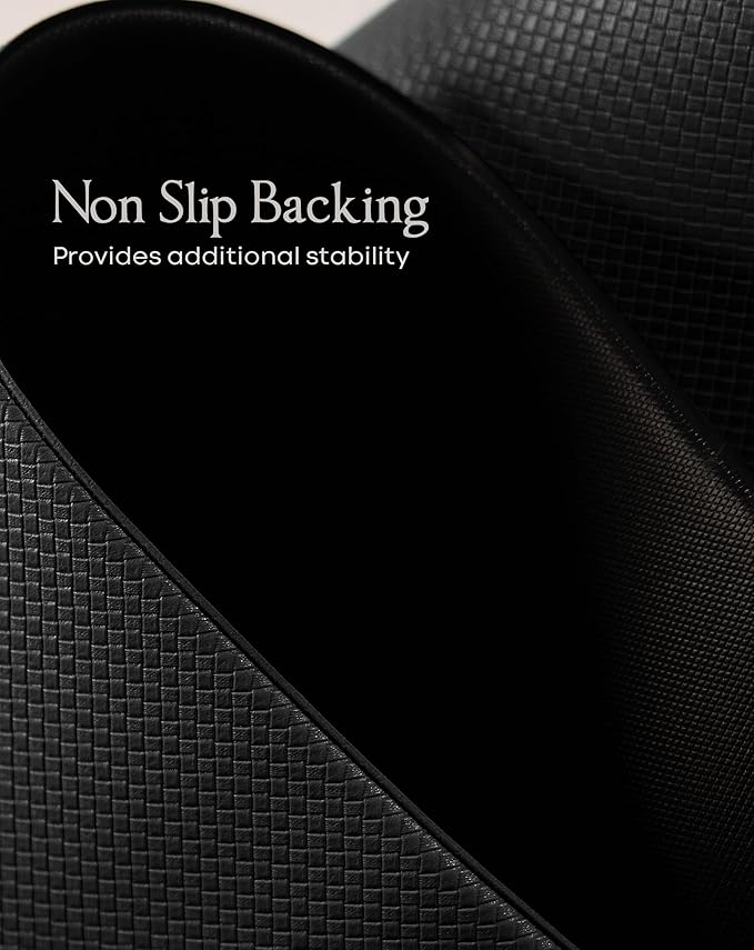 Anti-Fatigue Kitchen Mat Set – 2-Piece Memory Foam Cushioned Mats for Standing – Black, 18×30 & 18×60, 0.4 in Thick, Waterproof, Non-Slip – Homergy