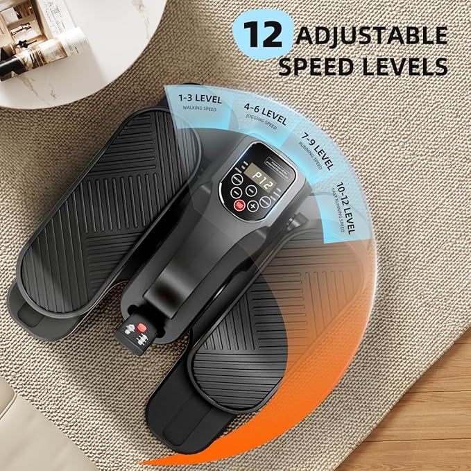 Under Desk Elliptical Machine, Electric Ellipse Leg Exerciser with Remote,Suitable for Leg Exercises for Elderly People ，12 Auto Modes &12 Adjustable Quiet