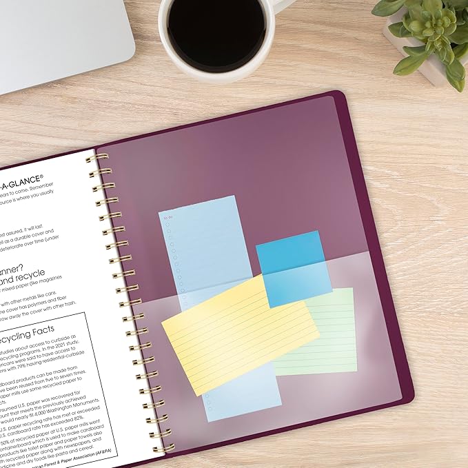 AT-A-GLANCE 2026 Appointment Book Planner, Weekly & Monthly, 8.25" x 11", Large, Half-Hourly, Contemporary, Purple (70940X1426)