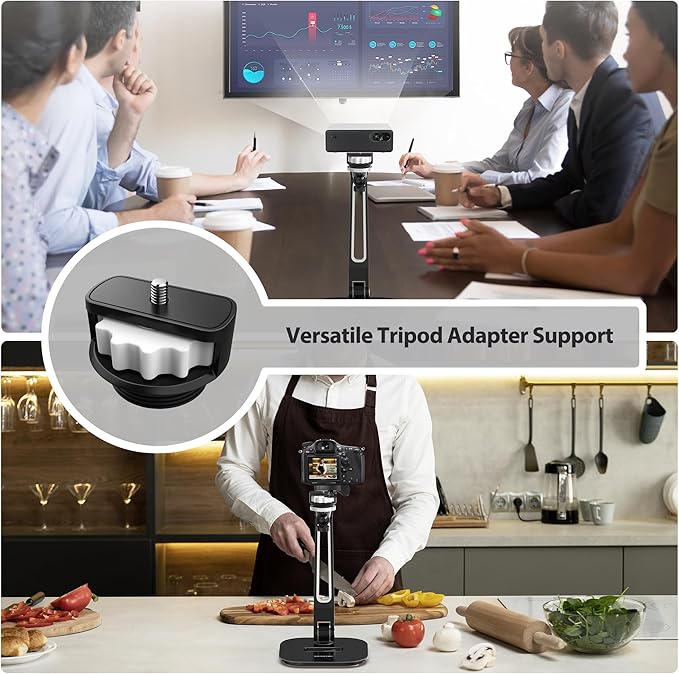 AboveTEK Tablet Stand, Multi-Angle Adjustable iPad Stand Holder, 360° Swivel Tablets Stand Aluminum Desk Mount Fits 4”-11"(Diagonal) iPad/mini/Air/Pro for Business Kiosk Office – Black