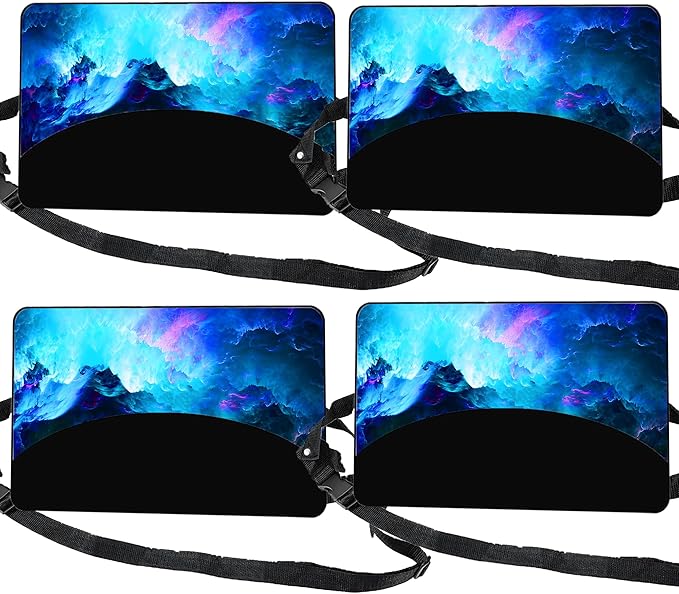 Airplane Footrest Adjustable Feet Rest for Plane Easy to Use Foot Hammock Airplane Travel Essentials Portable Light Leg Hammock for Plane Travel Accessories for Adult (Starry Sky, 4 Pack)