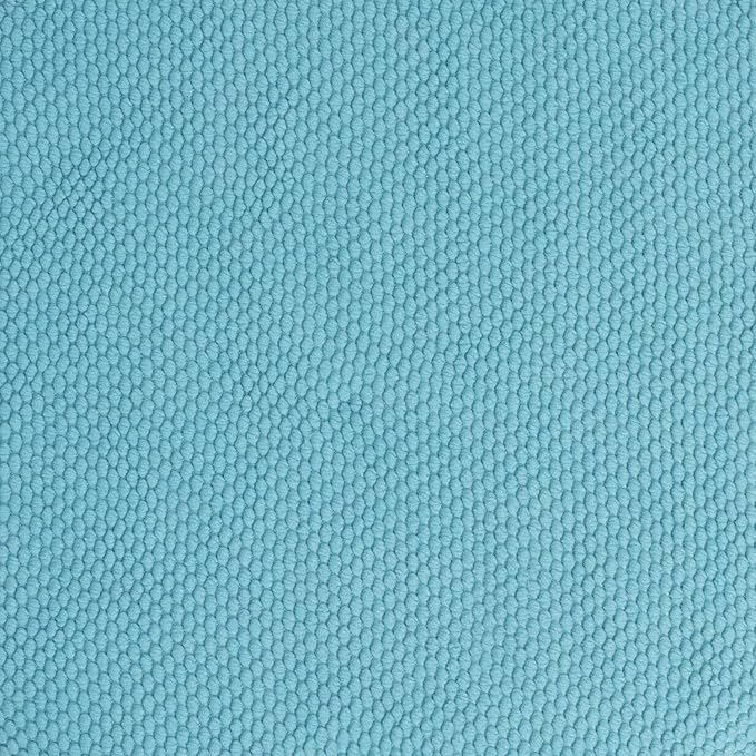 Sweet Home Collection Chair Cushion Memory Foam Pads Honeycomb Pattern Slip Non Skid Rubber Back Rounded Square 16" x 16" Seat Cover, 6 Pack, Teal