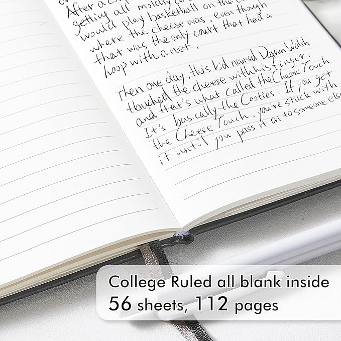 feela Pocket Notebook Notepad, Mini Cute Small Hardcover College Ruled Journals Office School Supplies, with 3 Black Pens, 3.5”x 5.5”, 3 Pack, A6, Vintage Colors, Red, Blue, Black