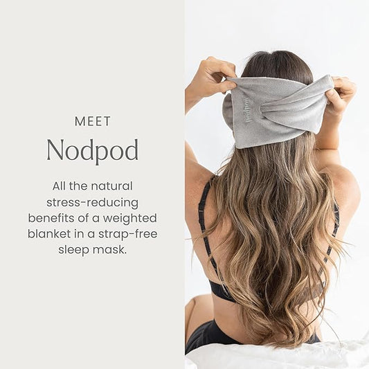 Nodpod Gentle Pressure Sleep Mask | Patented Light Blocking Design for Sleeping, Traveling & Relaxation - Elephant Gray